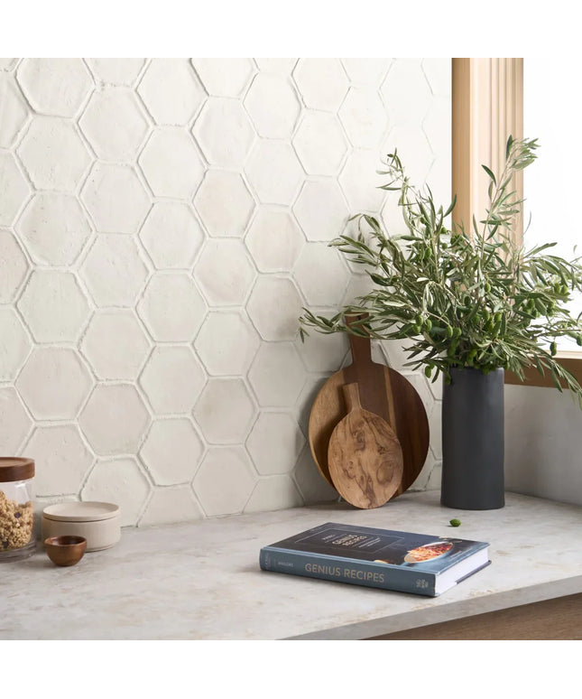 Terracotta Clay Presealed Hexagon Tile Matte 4"