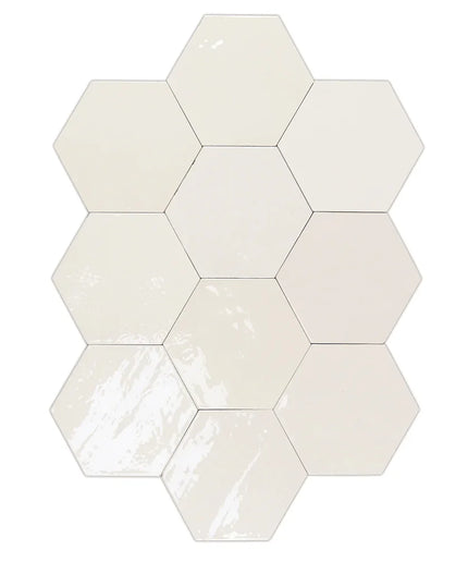 Zellige Hexagon Tile Glossy 4x5