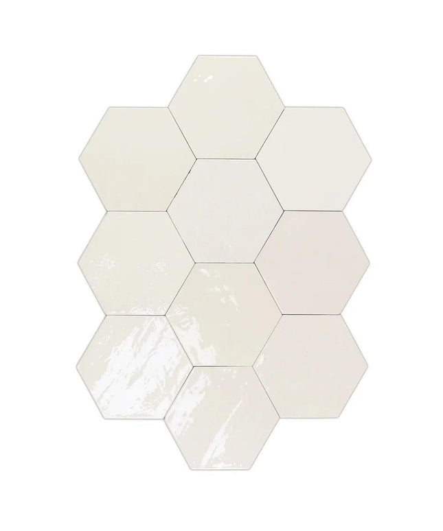 Zellige Hexagon Tile Glossy 4x5