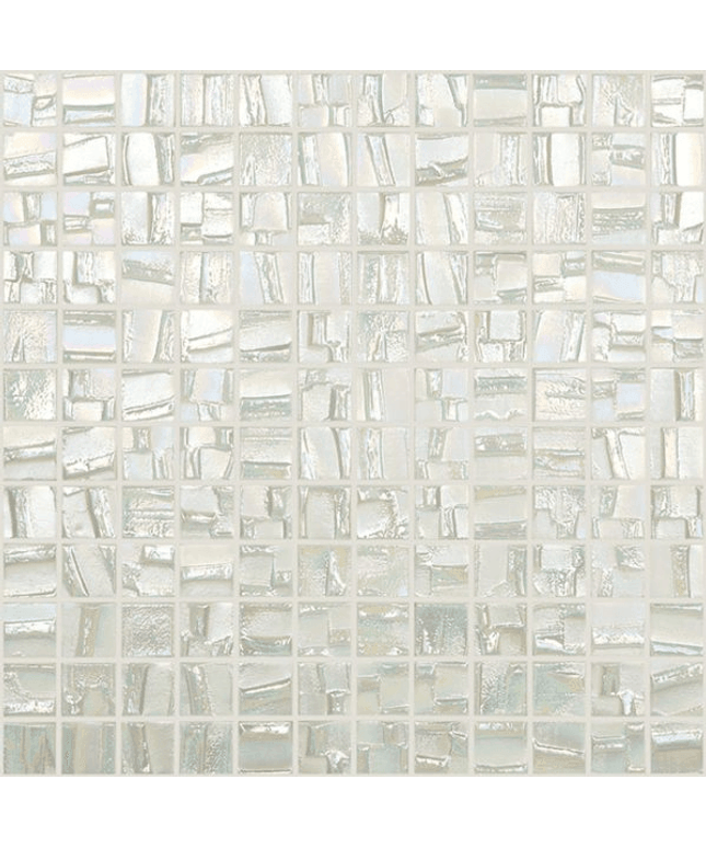 moon squares glass mosaic 1x1 white moon squares